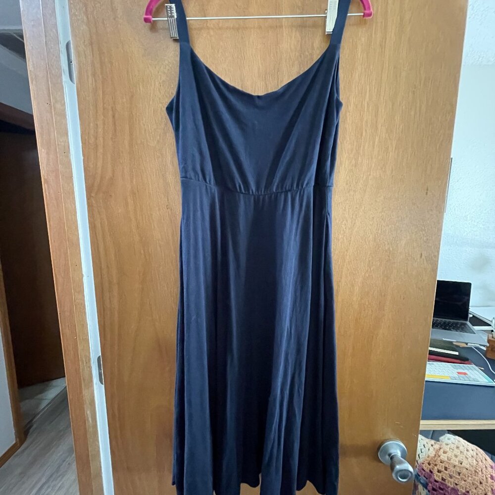 Cobalt District Street Navy Blue Sleeveless Flowy A-Line Dress Size L